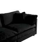 4-Piece Modular Chenille Upholstered L-Shaped Sectional Sofa with Ottoman