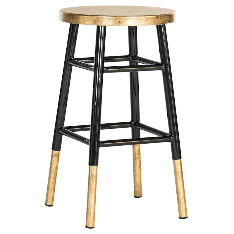 SAFAVIEH Celine 24-inch Navy/ Gold Counter Stool - 13.5 x 13.5 x 24 - 14Wx14Dx24H