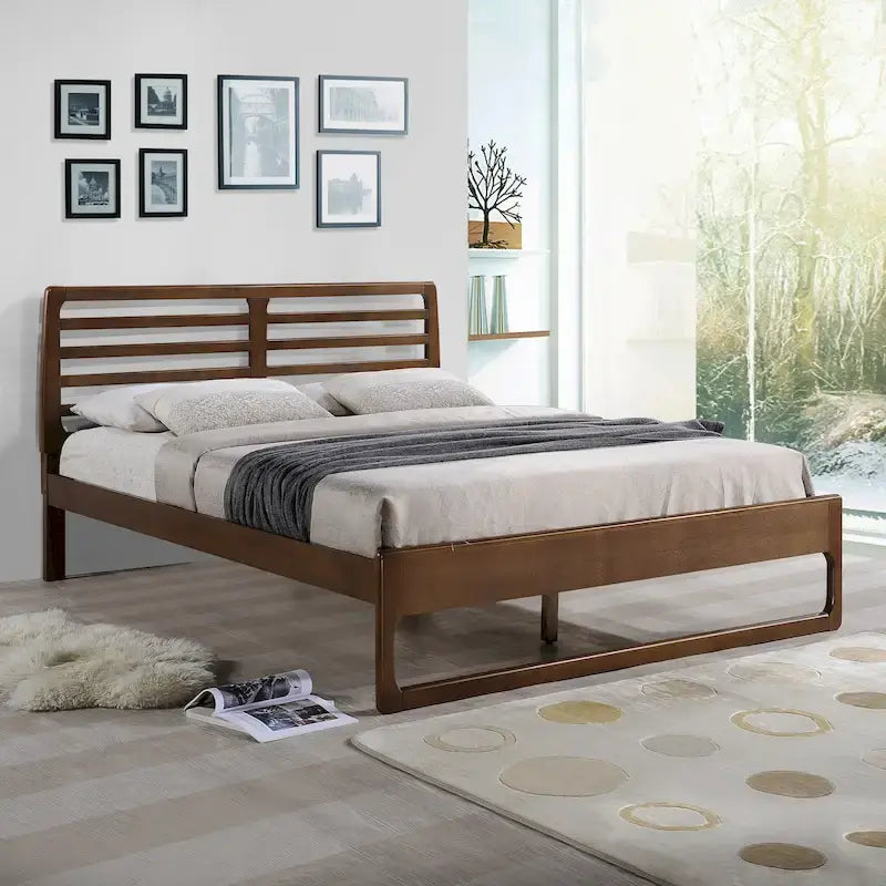 Cindy Transitional Wooden Queen Platform Bed by Christopher Knight Home