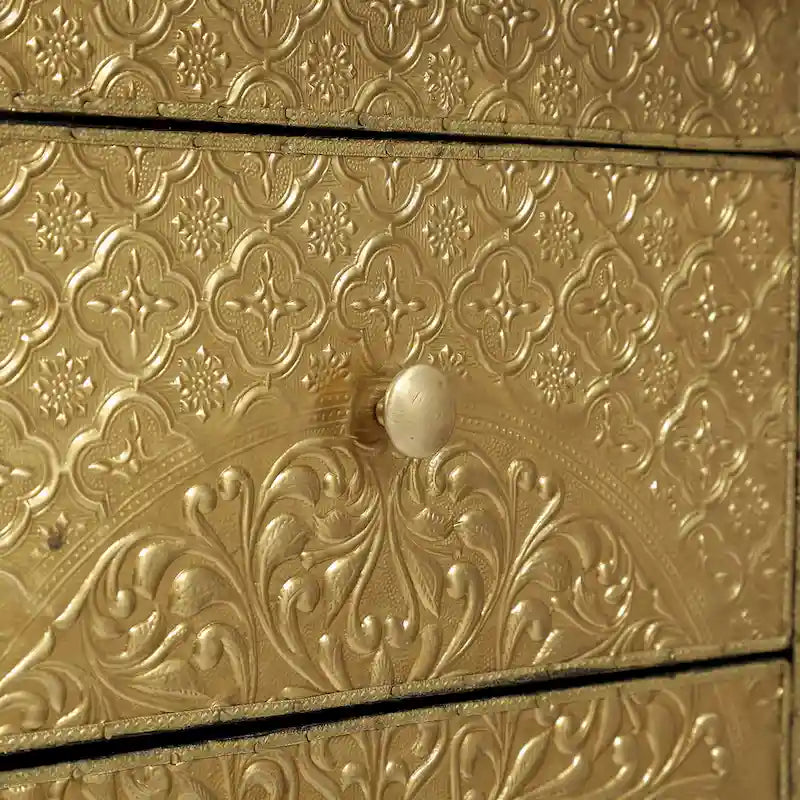 Upson Handcrafted Boho 3 Drawer Nightstand by Christopher Knight Home