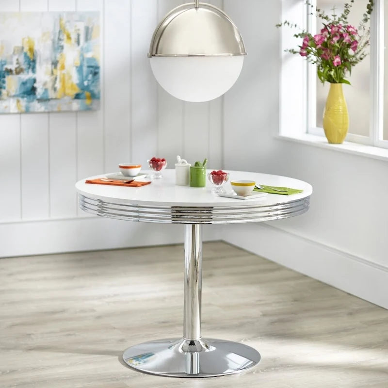 Simple Living Raleigh Retro Dining Table - White