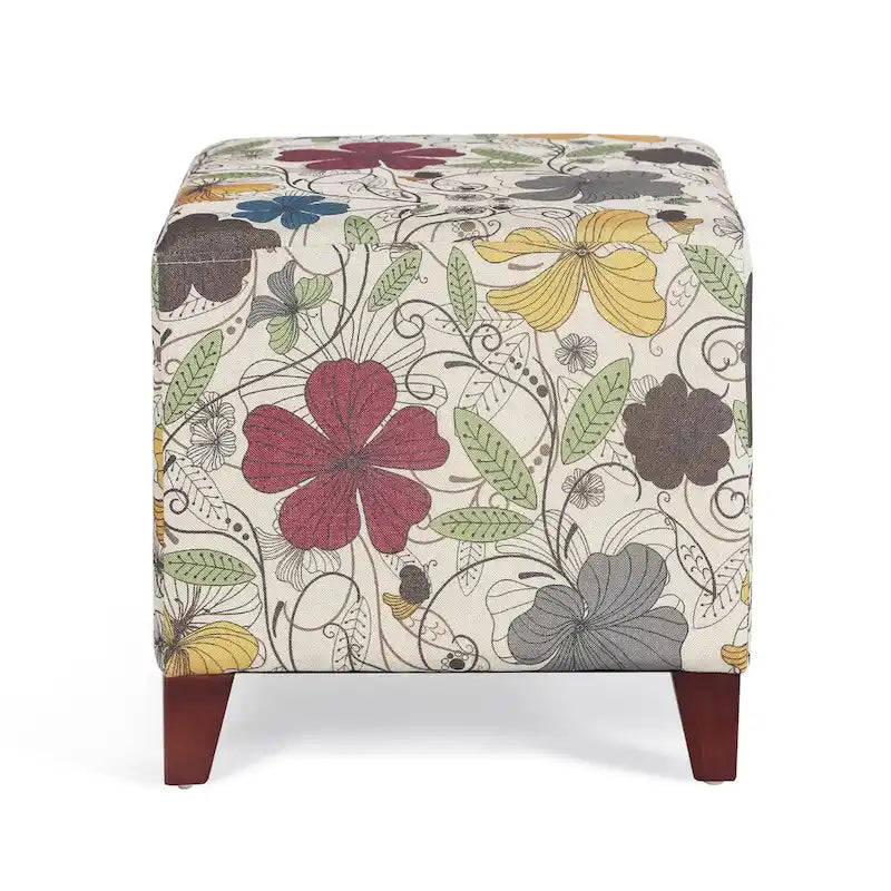 Adeco 16.3 Cube Ottoman Foot Rest Stool