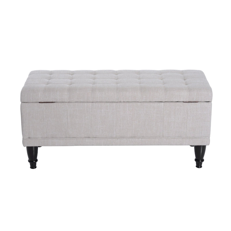 HomCom 42 Fabric Tufted Storage Ottoman Bench - 17*41.5*19.5