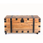 Trunk Table with Four Wheel Large Capacity Storage Coffee Table