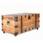Trunk Table with Four Wheel Large Capacity Storage Coffee Table