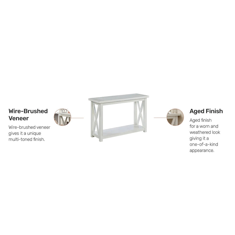 Homestyles Seaside Lodge Off-White Console Table