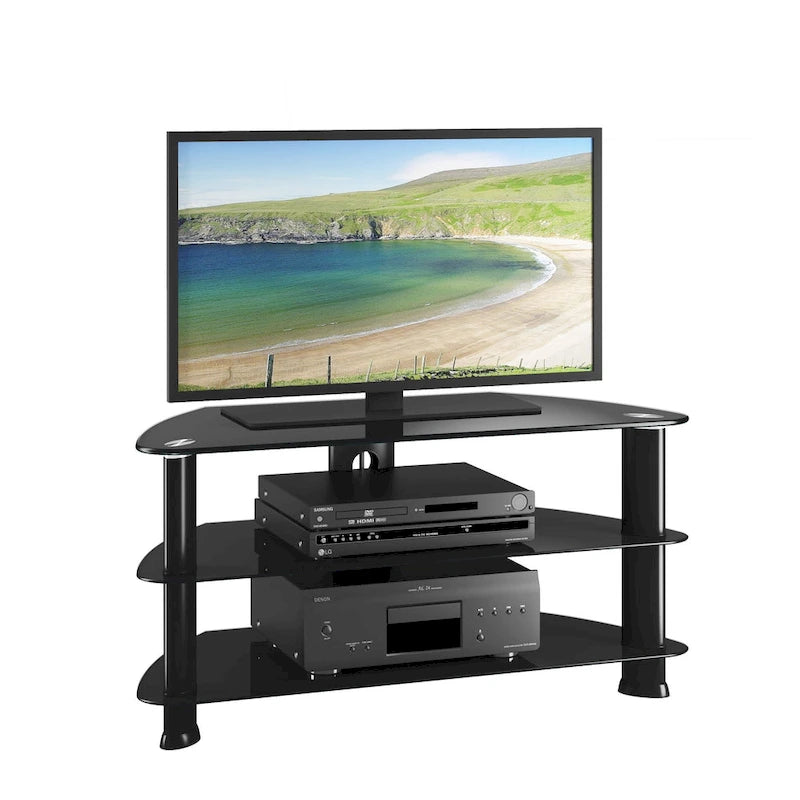 Laguna Black Glass TV Stand, for up to 48 TVs