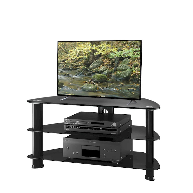 Laguna Black Glass TV Stand, for up to 48 TVs