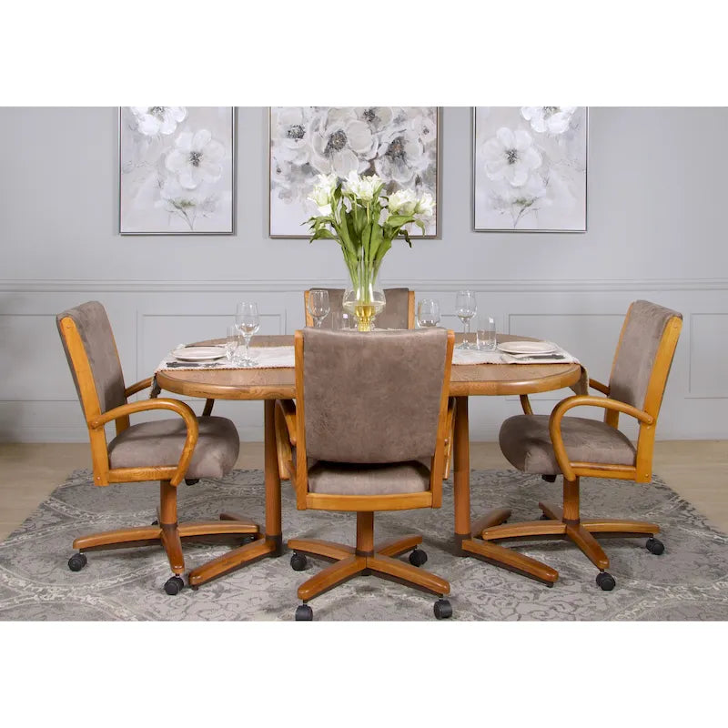 Casual Dining Brown 5 piece Expandable Table and Chairs Set