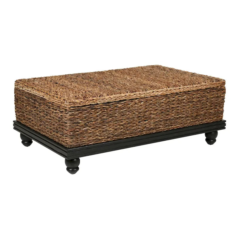 Natural Woven Abaca Storage Table by East at Main