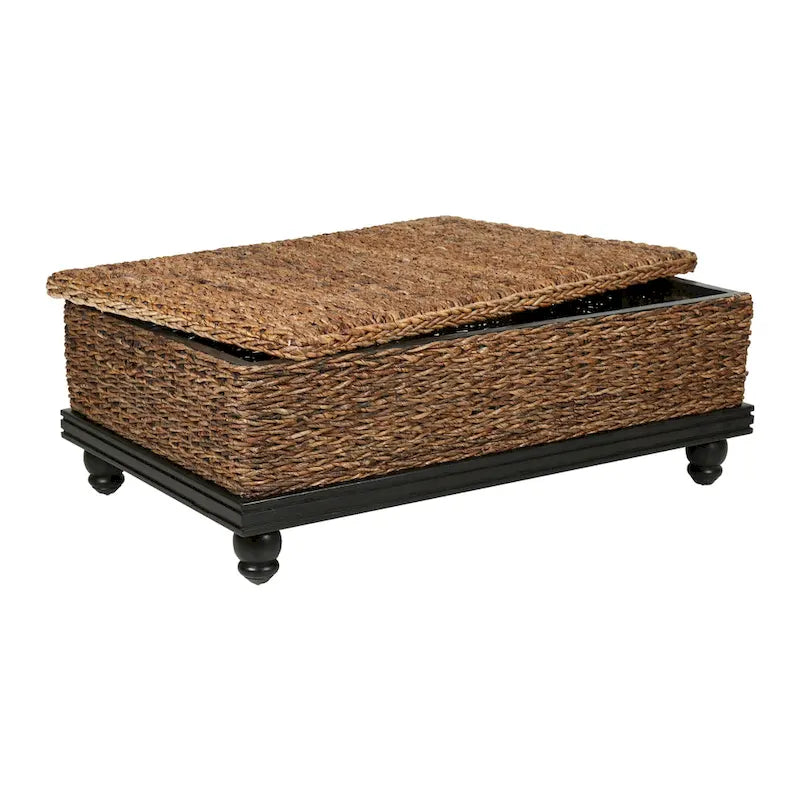 Natural Woven Abaca Storage Table by East at Main