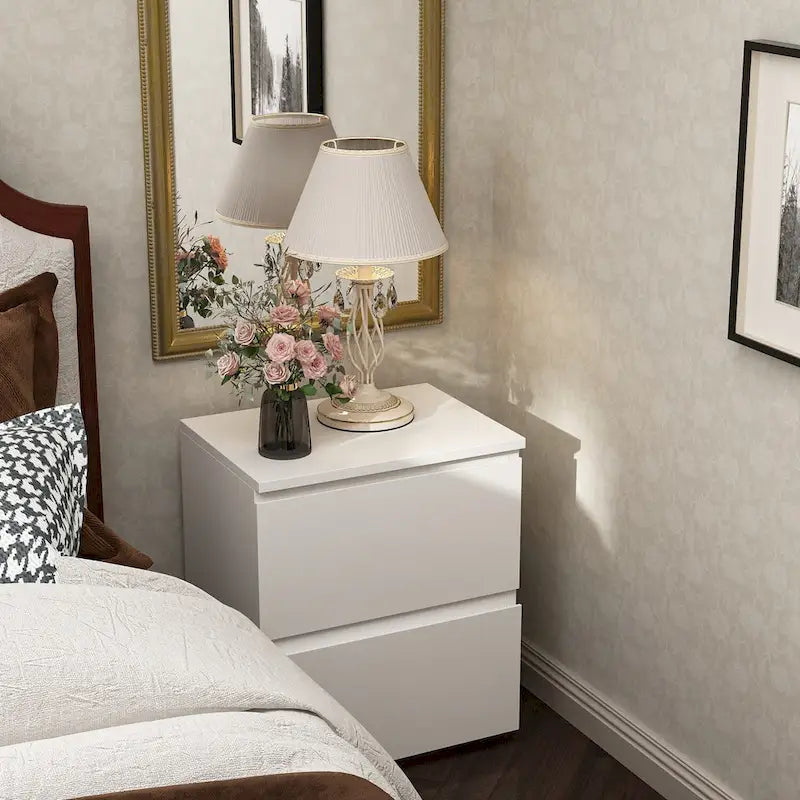 2-Drawer Nightstand End Table Console Table