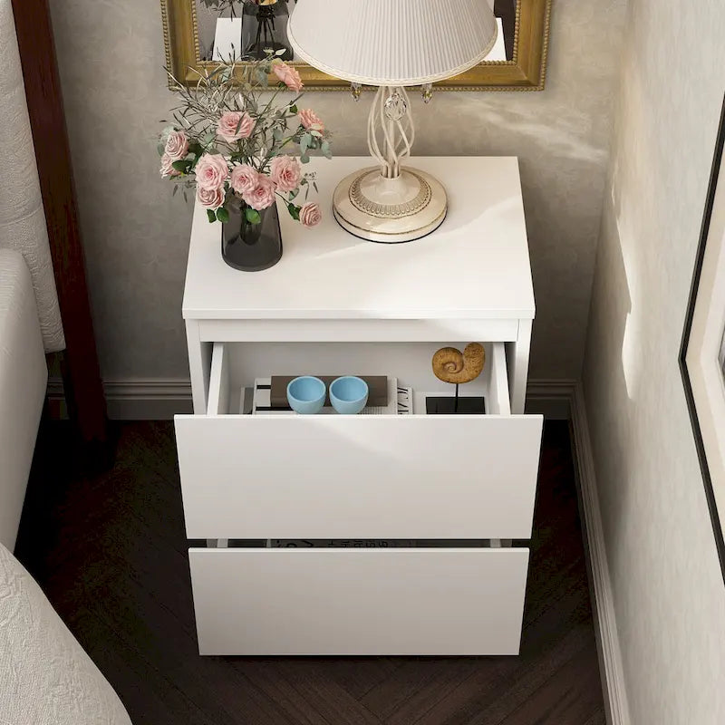 2-Drawer Nightstand End Table Console Table