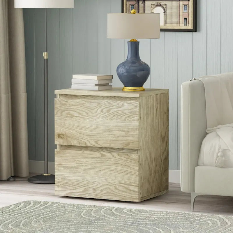2-Drawer Nightstand End Table Console Table
