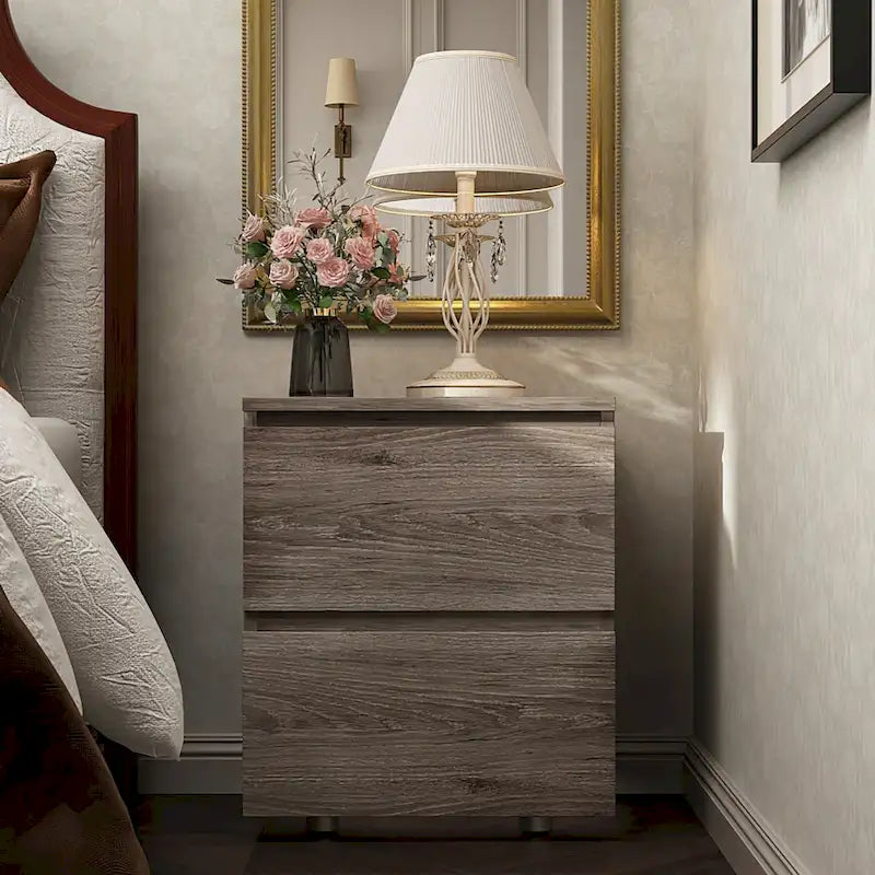 2-Drawer Nightstand End Table Console Table