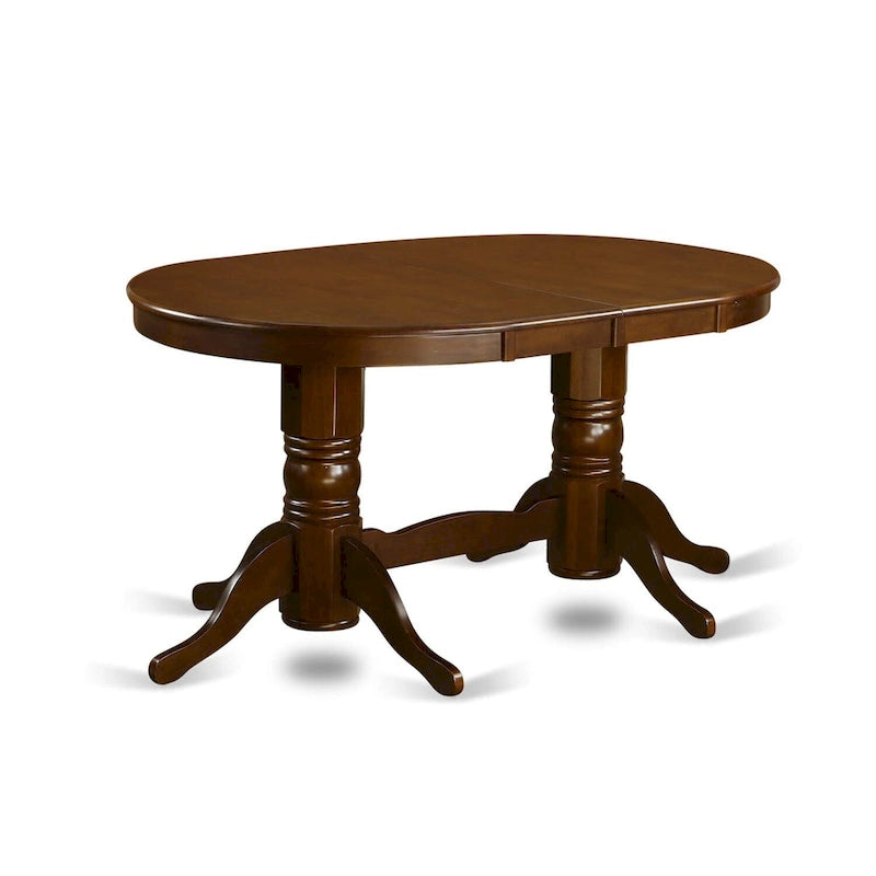 East West Furniture Vancouver Dining Table - an Oval kitchen Table Top & Double Pedestal Base(Finish Options)