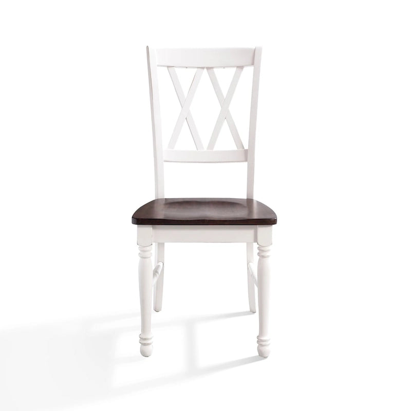 Crosley Shelby Cherry/Antique White Wood Dining Chair (Set of 2) - 17.75 W x 23.5 D x 39 H