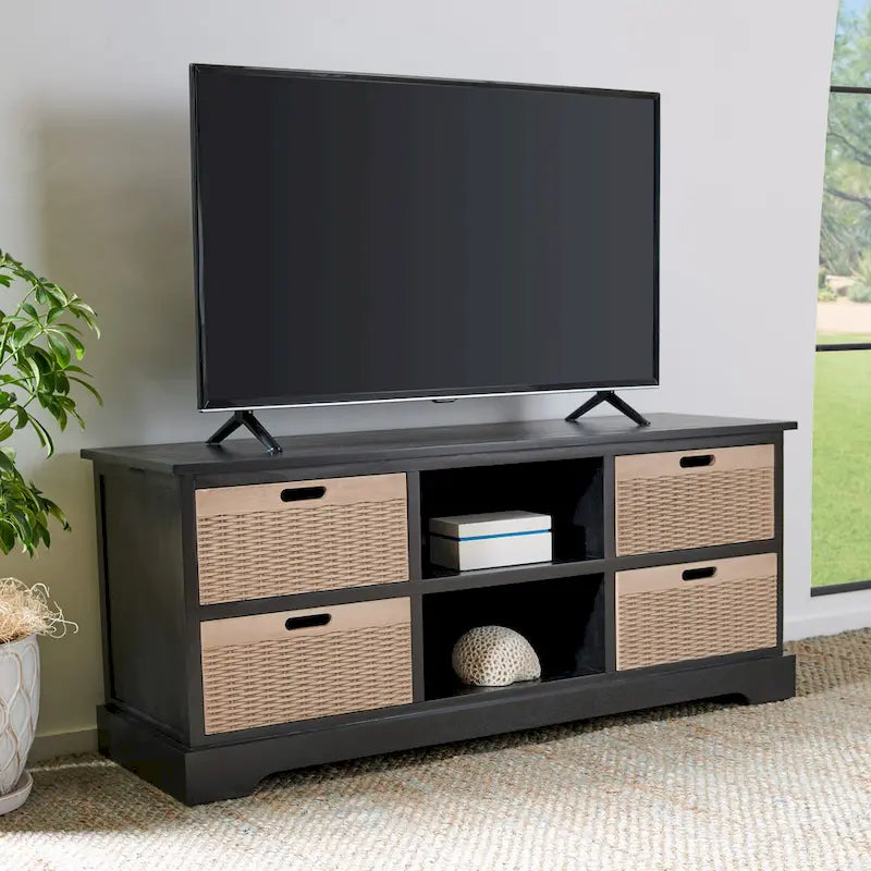 SAFAVIEH Britni 47-inch Storage Media TV Stand - 47.3 W x 15.8 L x 20 H - 47Wx16Dx20H