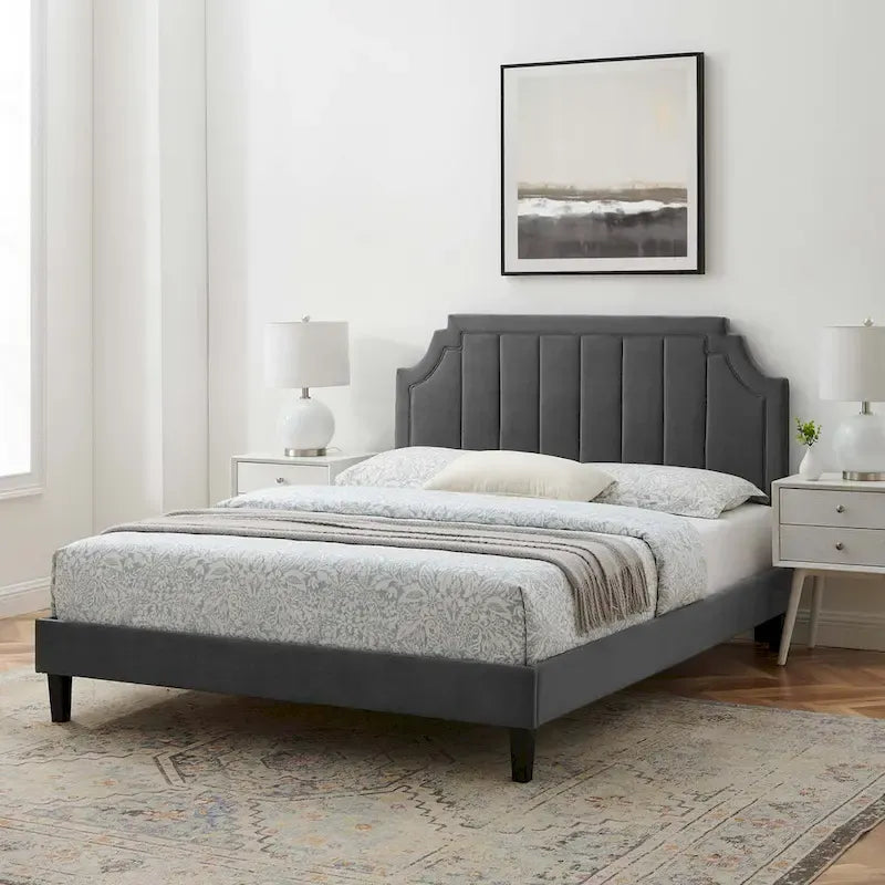 Sienna Performance Velvet Full Platform Bed