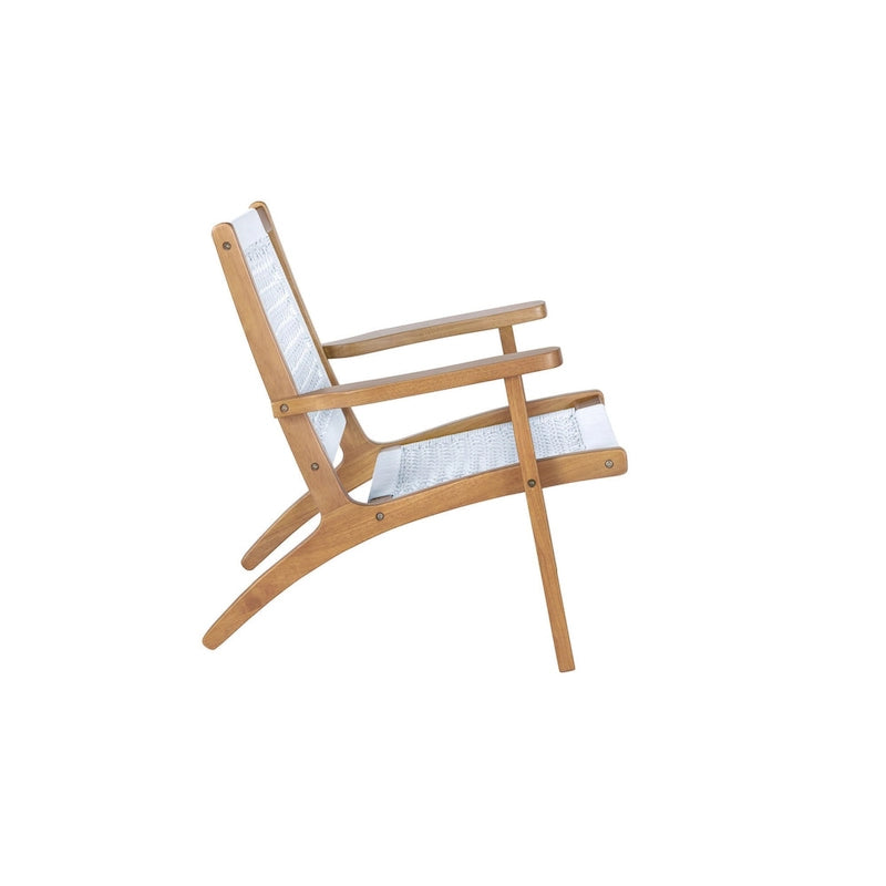 Heor 29 Inch Accent Chair, Hexagon Rope Woven Back, Seat, Brown, Gray