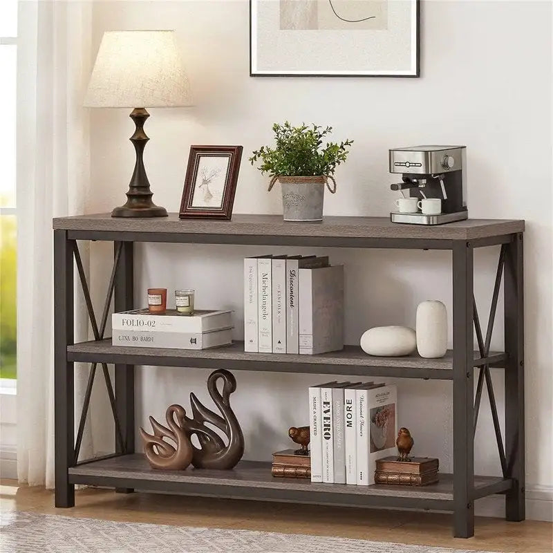 Industrial Sofa Console Table - 13.39D x 47.24W x 30H