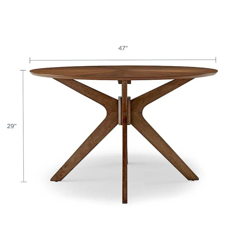 Crossroads 47 Round Wood Dining Table