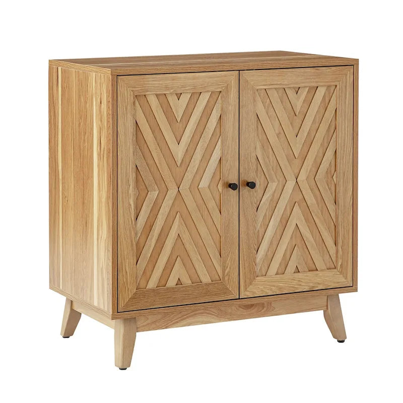 Joseph Midcentury 30Tall 2 Door Accent Cabinet by HULALA HOME