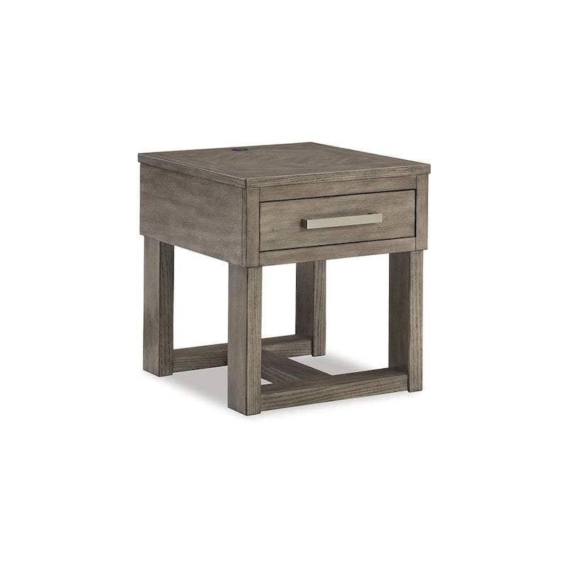 Signature Design by Ashley Loyaska Brown/Gray End Table - 22W x 24D x 24H