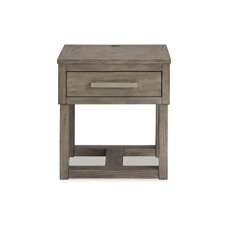 Signature Design by Ashley Loyaska Brown/Gray End Table - 22W x 24D x 24H