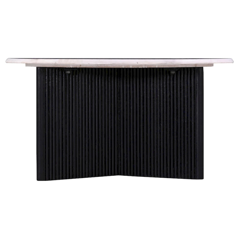 Pearce 31 in. Mable Topped Pedestal Coffee Table