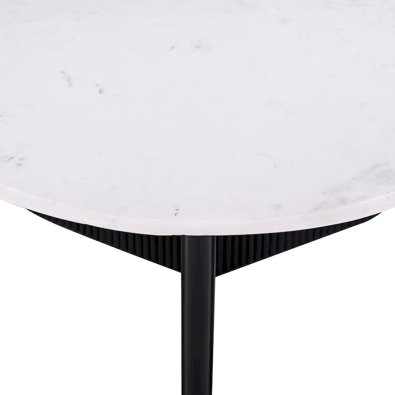 Pearce 31 in. Mable Topped Pedestal Coffee Table