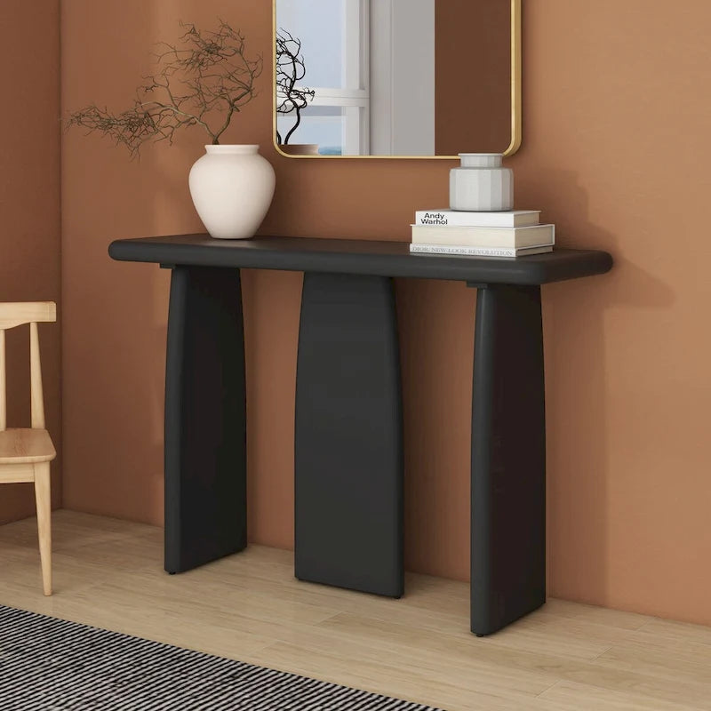 Console Table with Triple Pedestal Entryway Table