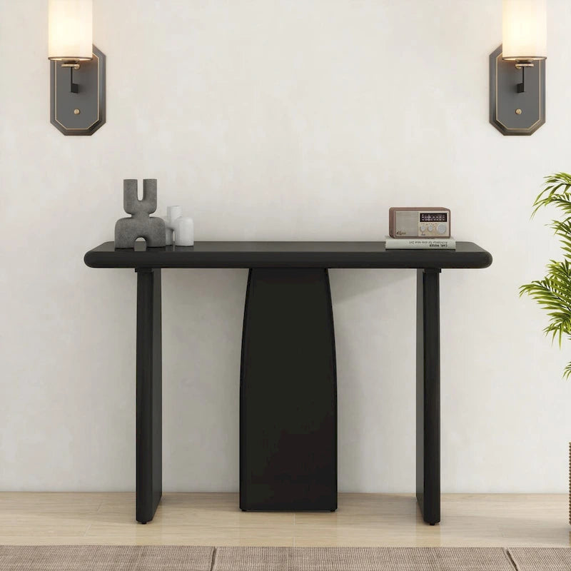 Console Table with Triple Pedestal Entryway Table