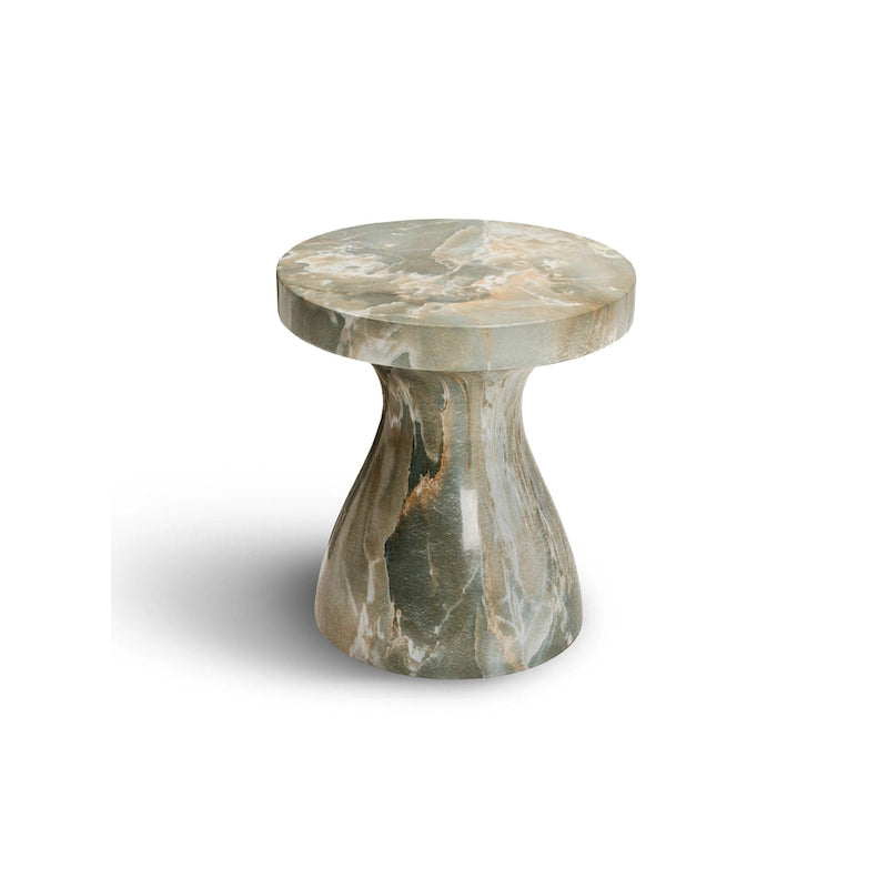 Studio London Monia Stylish Indoor and Outdoor Faux Marble End Table