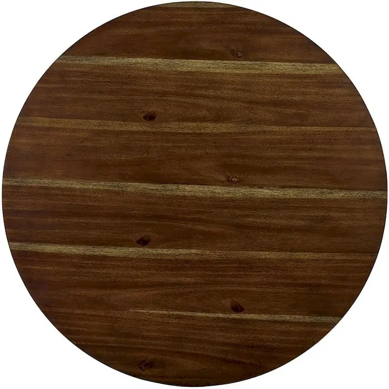 Round Dining Table Set in Walnut And Dark Brown