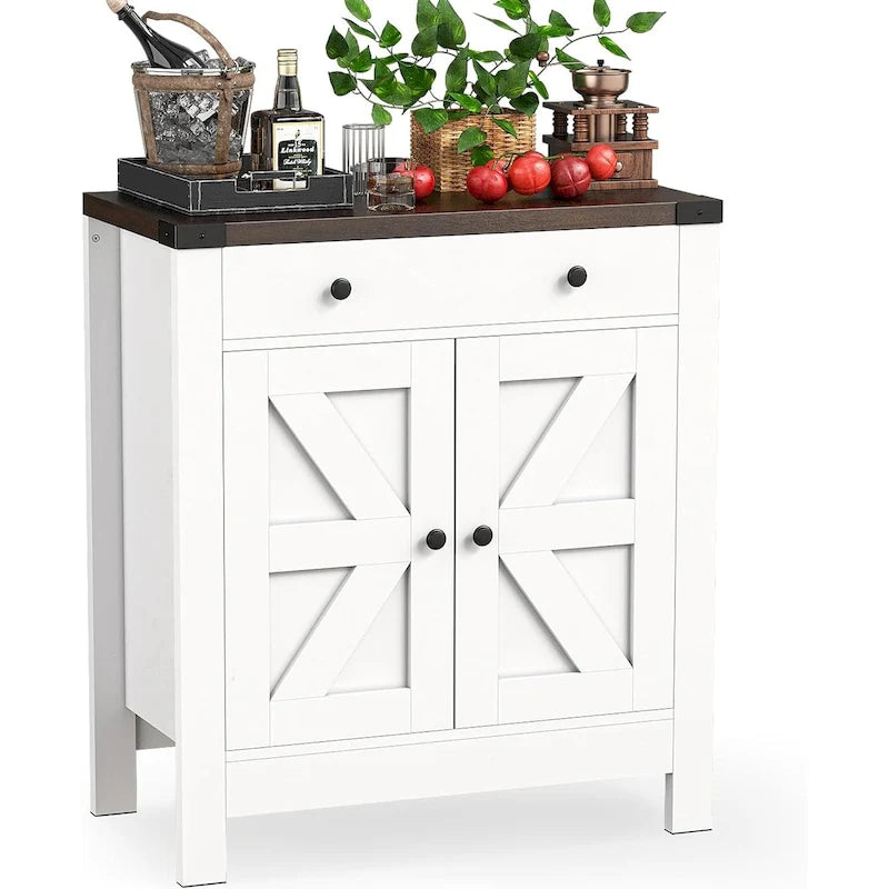 Kitchen Sideboard Buffet Storage Cabinet Coffee Bar Cabinet with 2 Drawers and Adjustable shelf