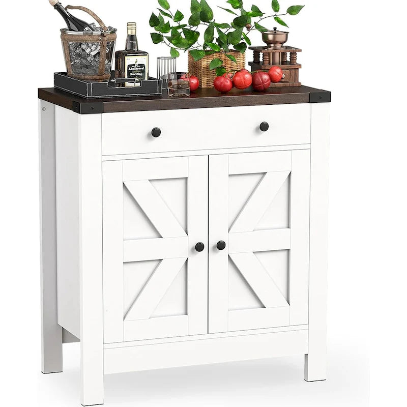 Kitchen Sideboard Buffet Storage Cabinet Coffee Bar Cabinet with 2 Drawers and Adjustable shelf