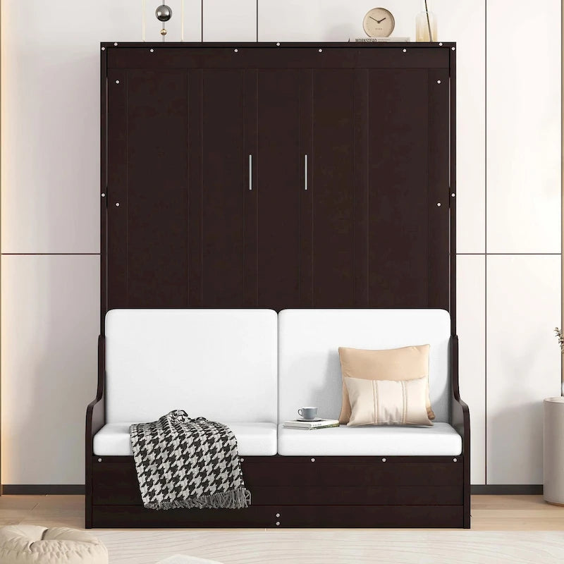 Queen Size Murphy Bed Wall Bed with Cushion